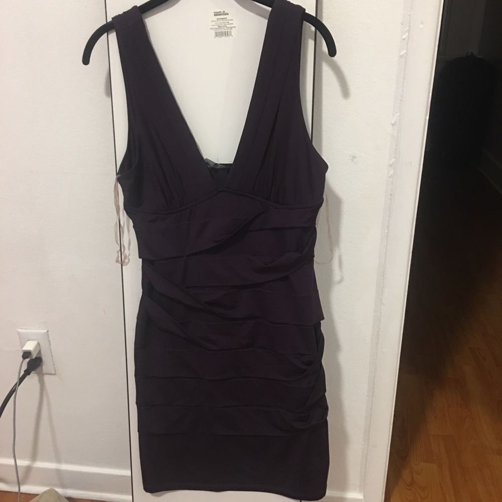 Purple body con dress